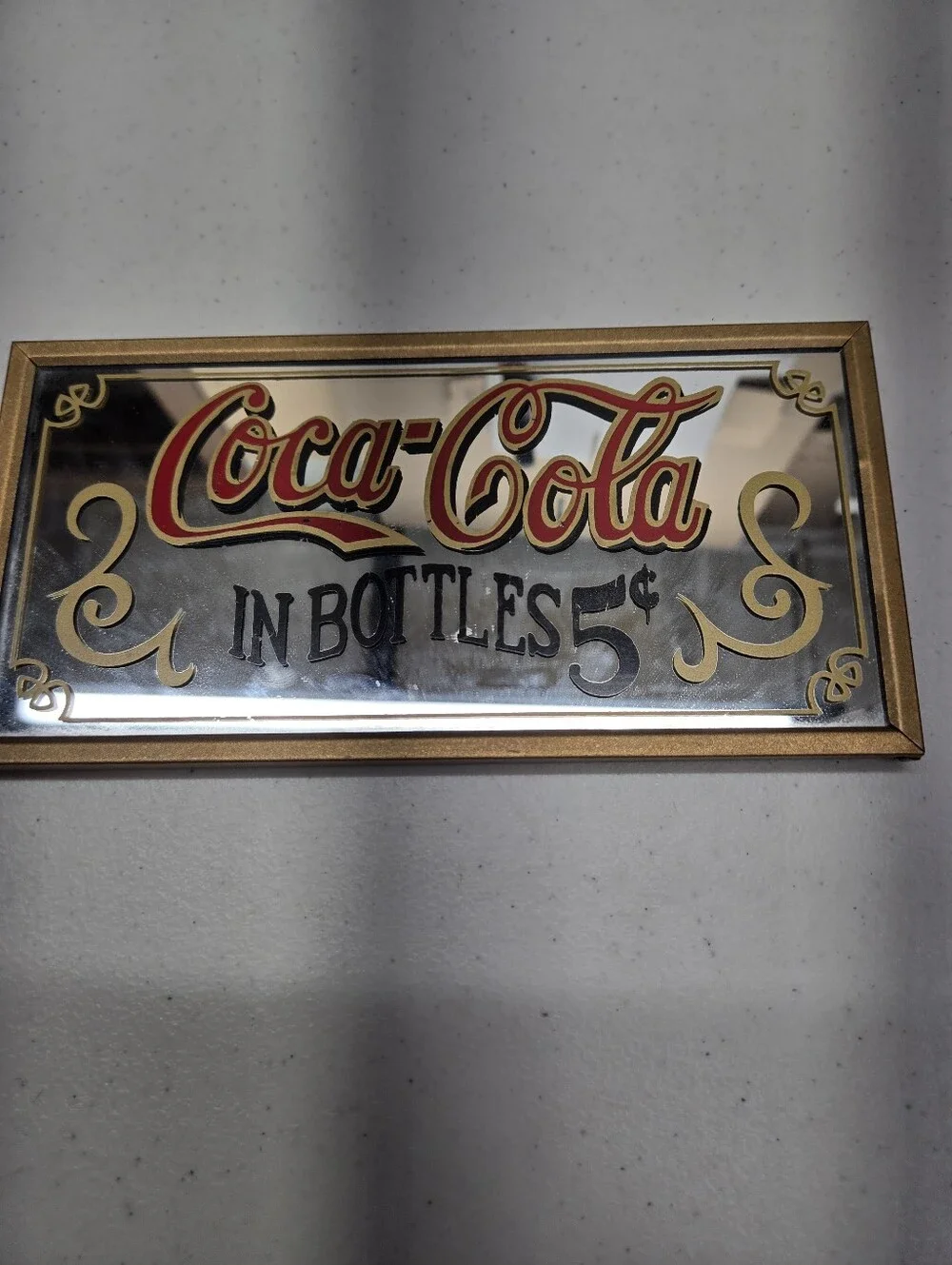 3 Vintage Coke Mirrors. 1 Red Lettering. 1 Blue Lettering. 1 Red & Black Nice.